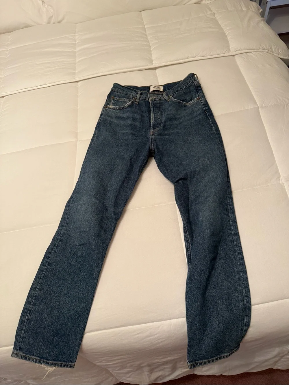 Agolde Riley High Rise Straight Crop Jeans - Picture 3 of 7